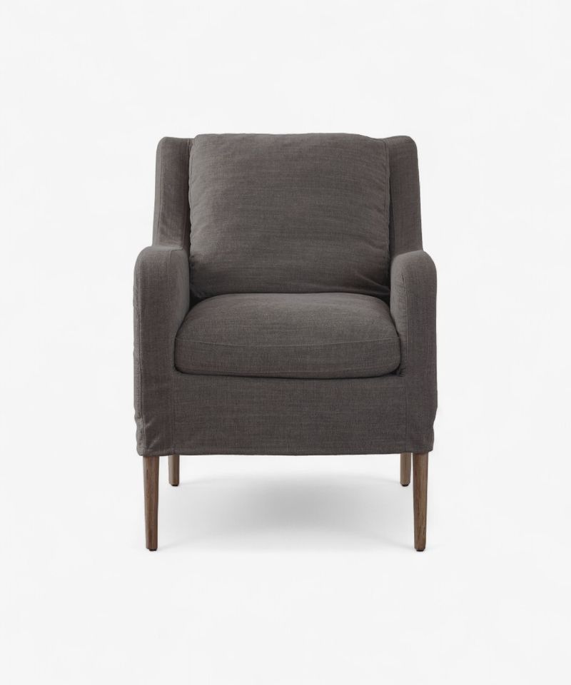 Henry Slip Cover Carver Chair Grey
