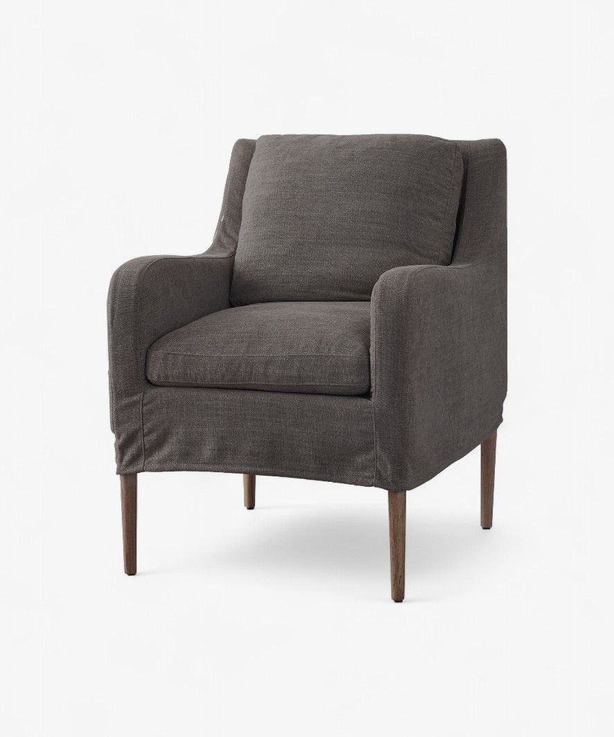 Henry Slip Cover Carver Chair Grey