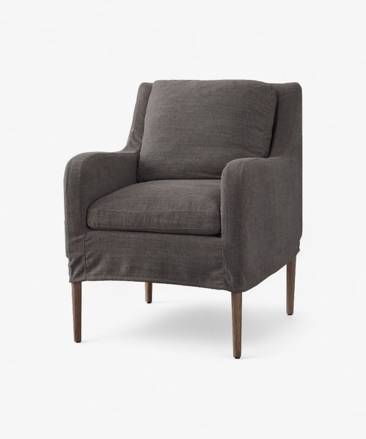 Henry Slip Cover Carver Chair Grey