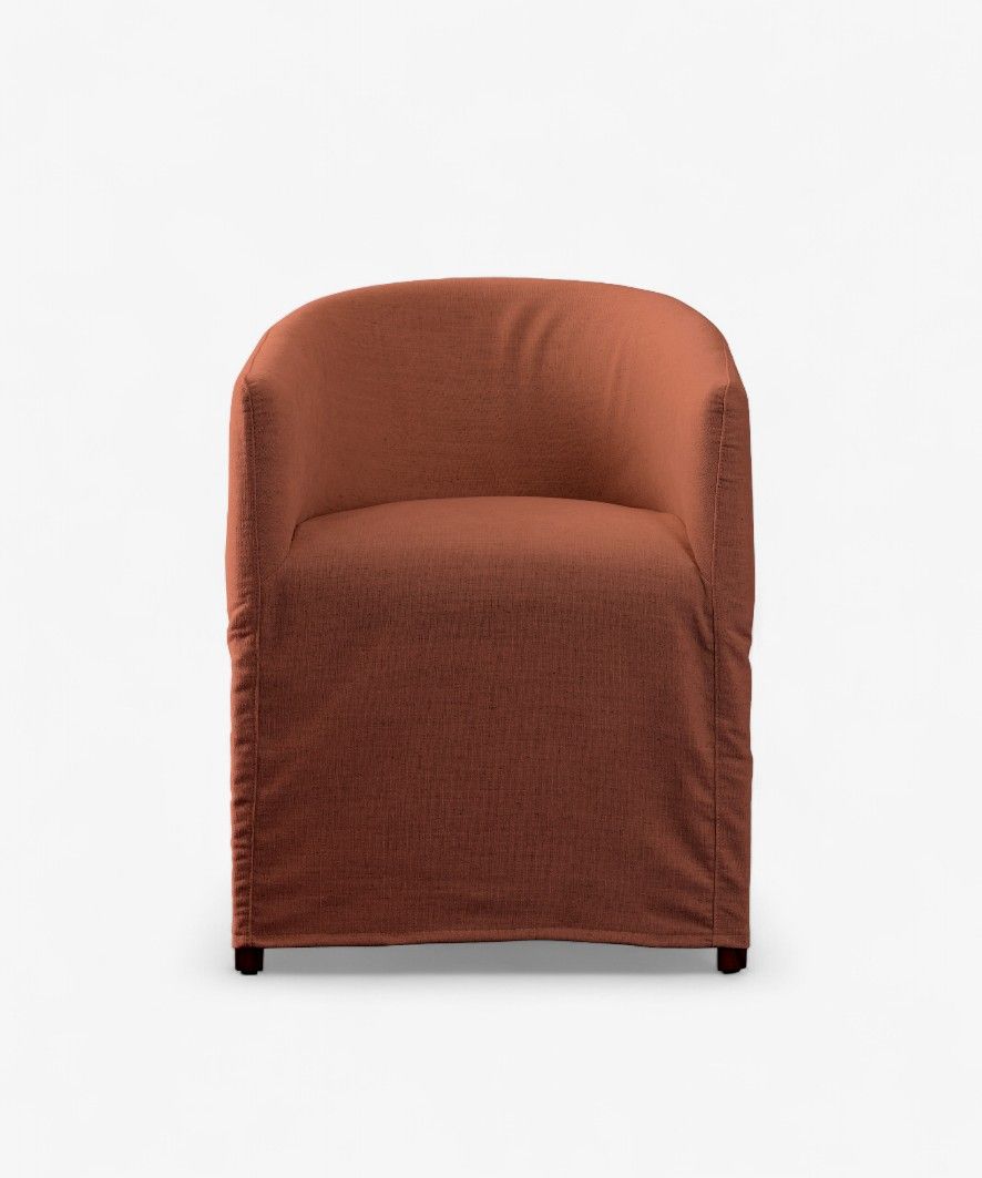 Blythe Slip Cover Tub Chair Rust