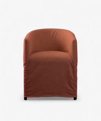 Blythe Slip Cover Tub Chair Rust