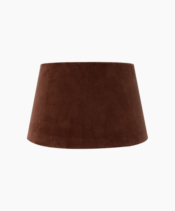 Tapered Drum Velvet Shade Cinnamon 40cm