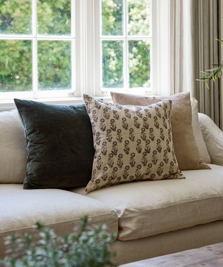 Velvet Cushion Cover Dark Green