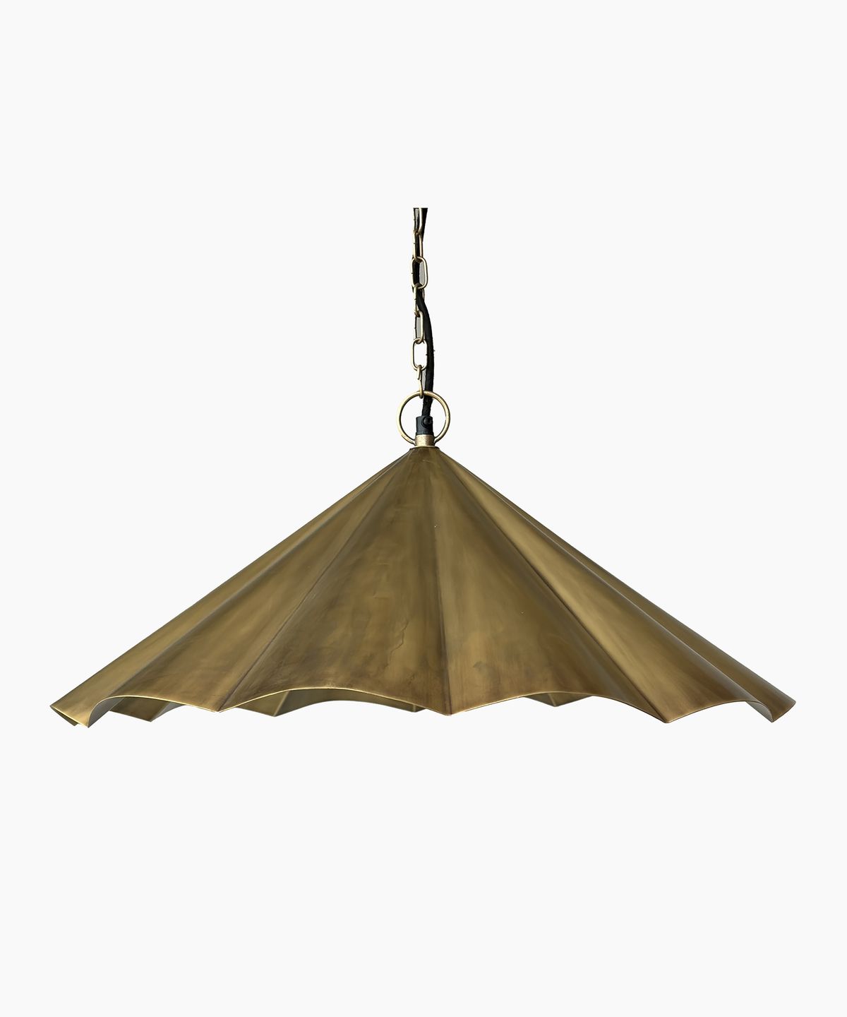 Scalloped Pendant Gold Large
