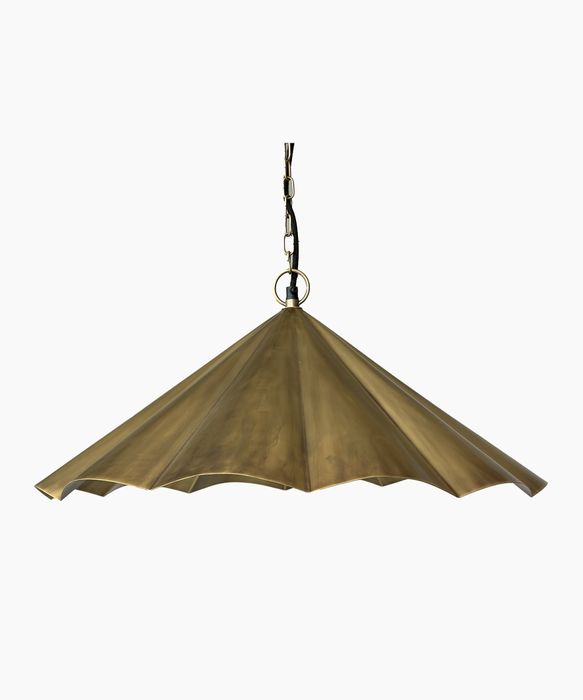 Scalloped Pendant Gold Large