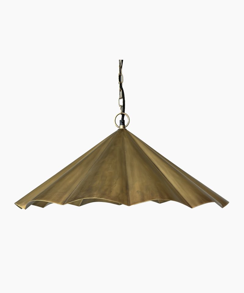 Scalloped Pendant Gold Large