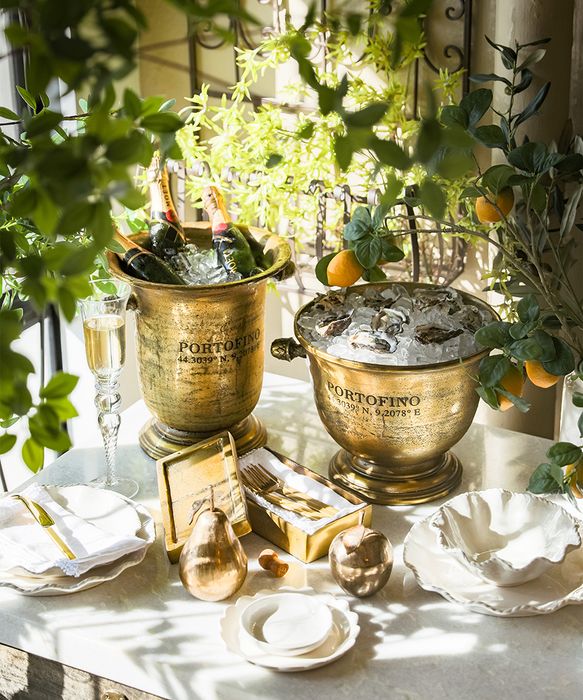 Portofino Gold Champagne Bucket Tall