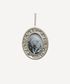 Holly Oval Silver Frame Hanging Decoration