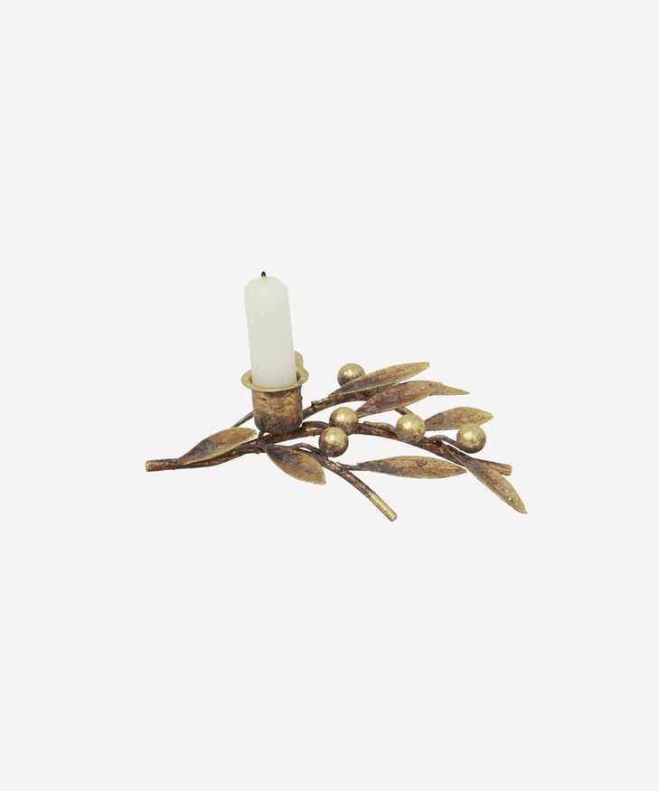 Mistletoe Iron Candleholder Small