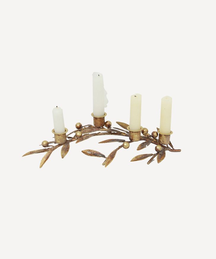 Mistletoe Iron Candleholder Large