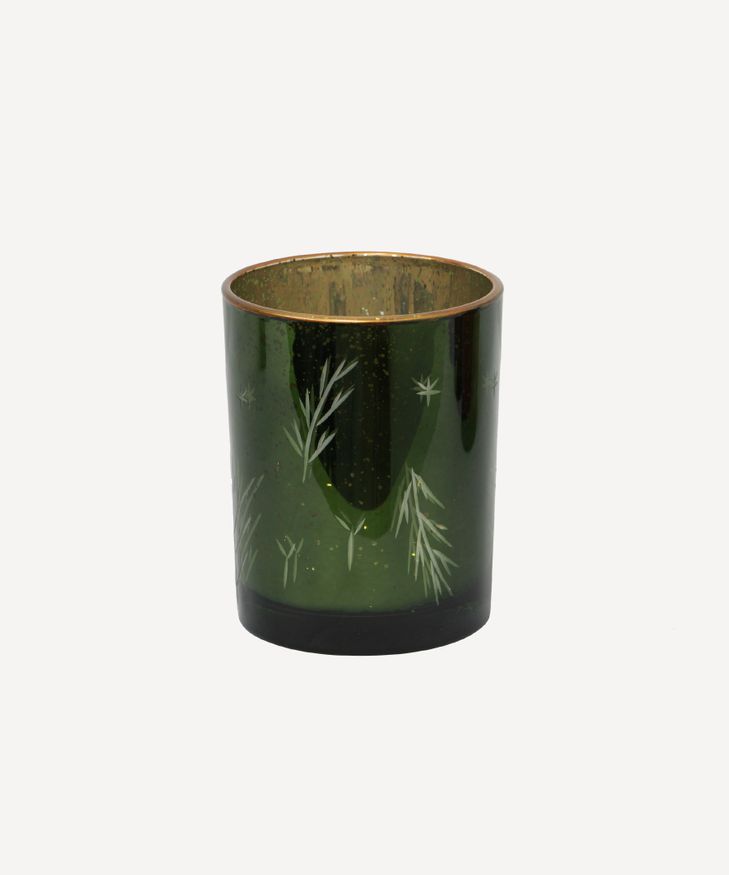 Etched Votive Green Large