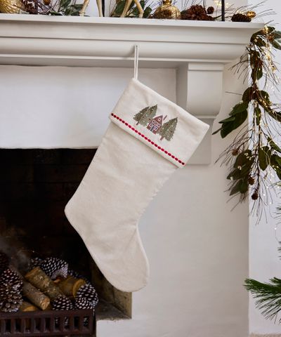 Tree with House Stocking