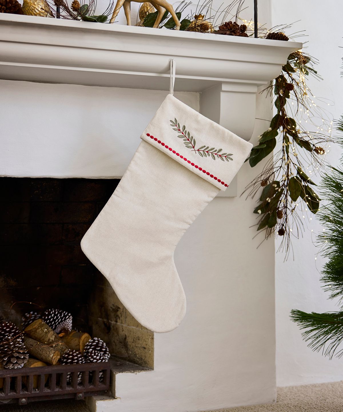 Mistletoe Branch Stocking