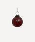 Small Cut Glass Red Bauble