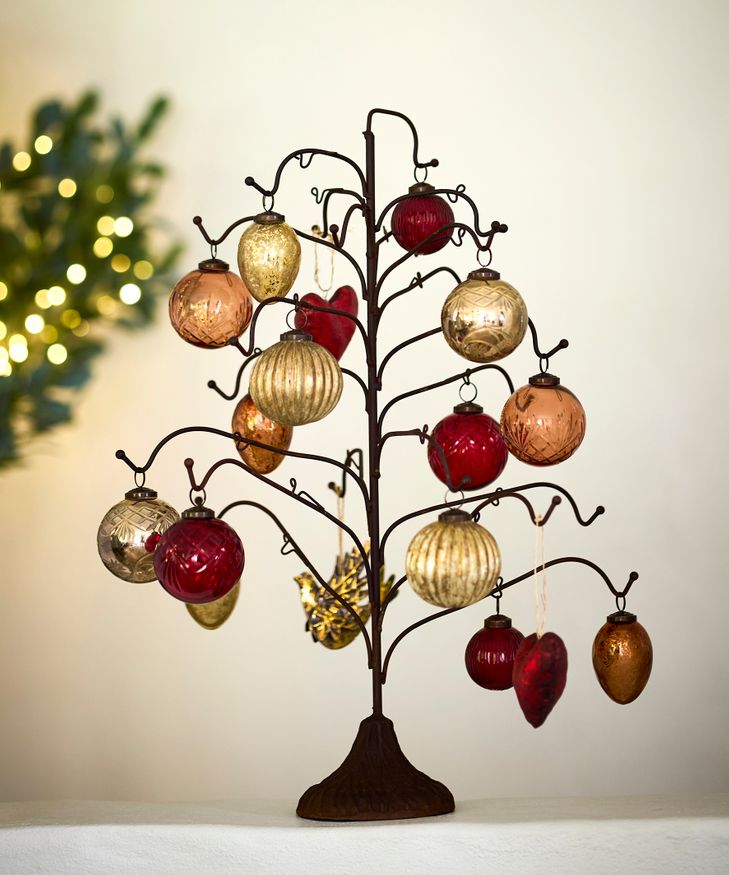 Small Cut Glass Red Bauble