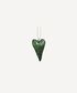 Canvas Heart Green Hanging Decoration