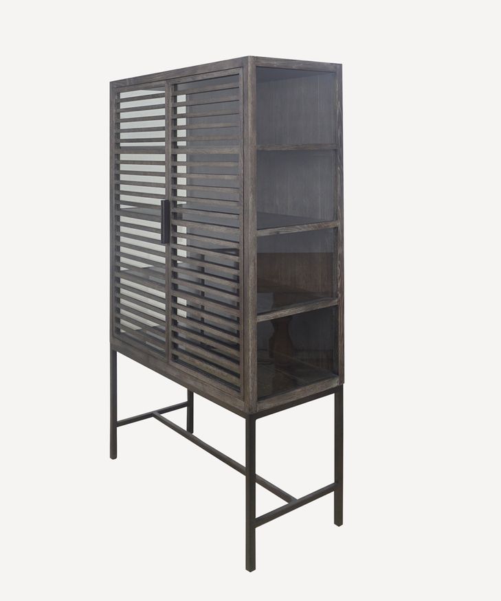 Slatted Display Cabinet