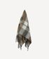 Grey Brown Plaid Tassel Throw