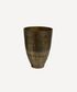 Hammered Stripe Brass Pot Large