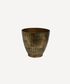 Hammered Stripe Brass Pot Small