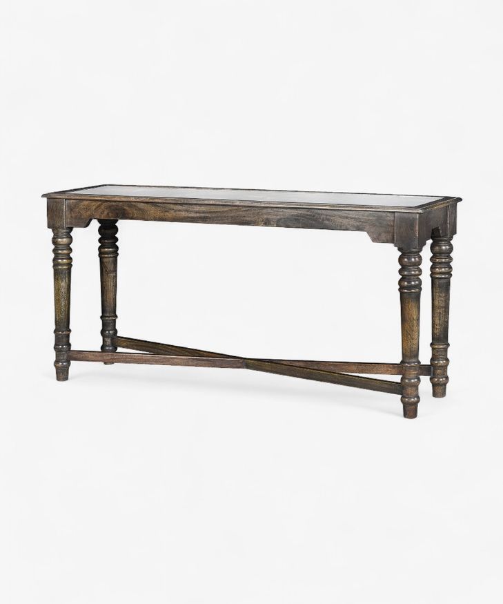 Edwin Marble and Wood Console Table