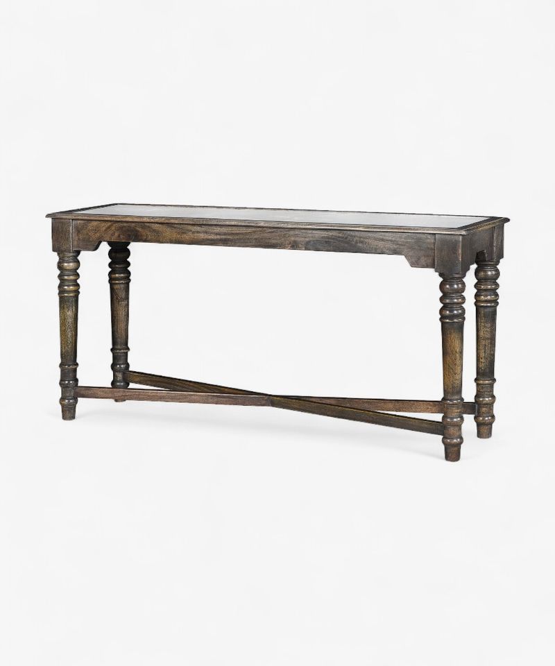 Edwin Marble and Wood Console Table