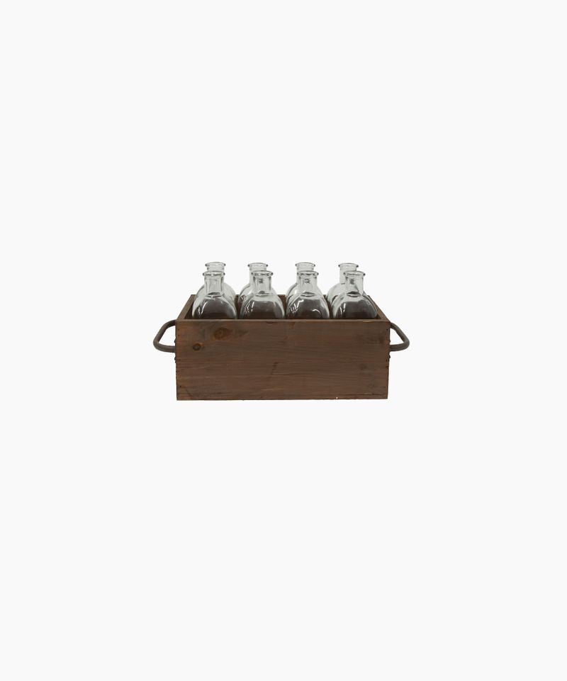 Rustic 8 Bottle Crate