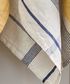 Plaid Cotton Linen Marine Blue Teatowel