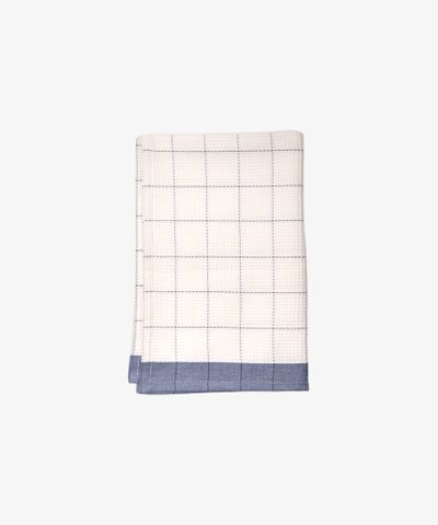 Waffle Cotton Marine Blue Teatowel