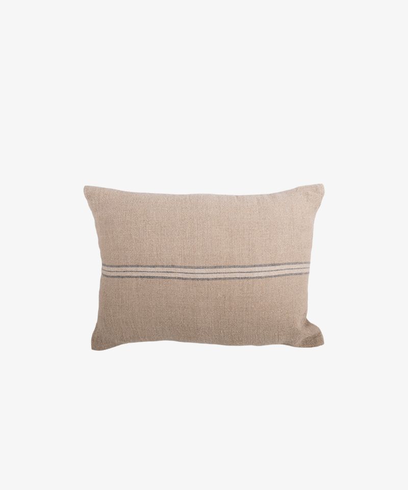 Woven Stripe Linen Cushion Cover Blue