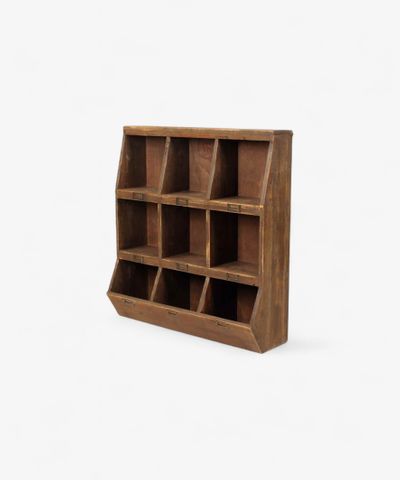 Wooden Cubby Wall Shelf Shaped