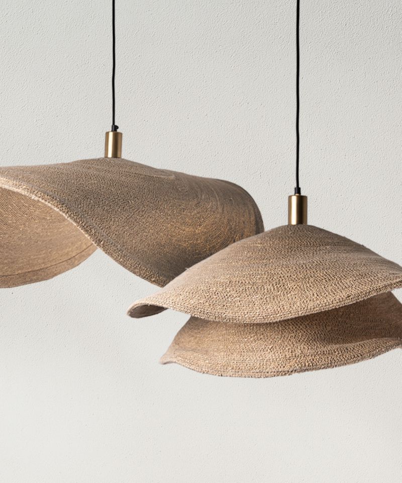 Santiago Seagrass Layered Pendant 90cm