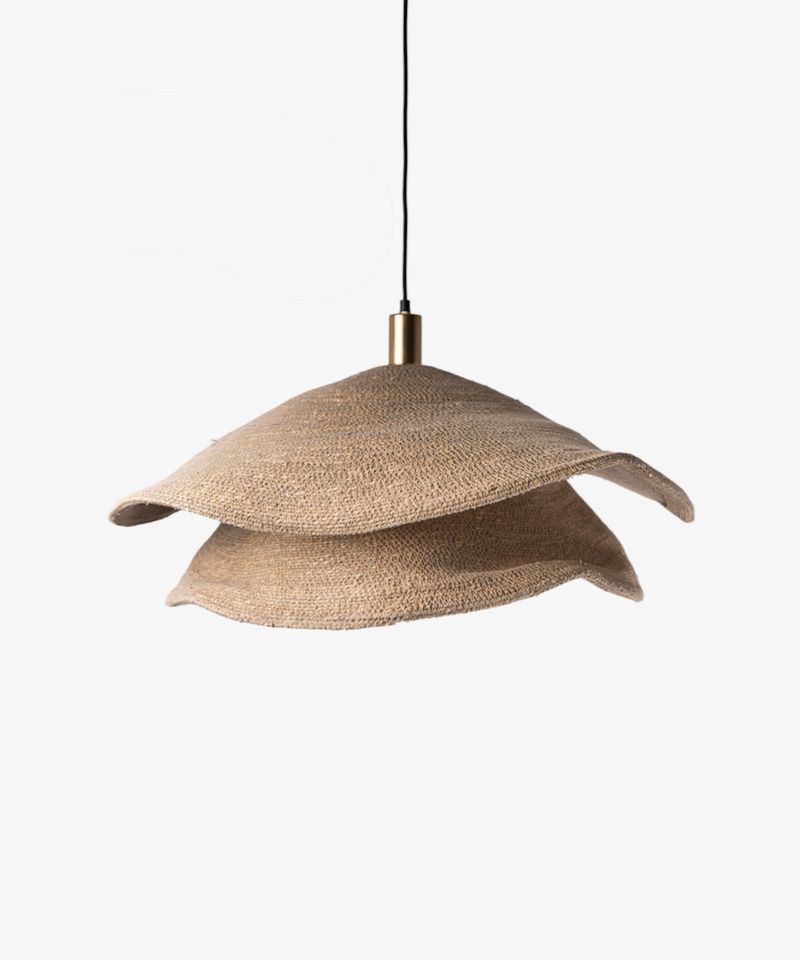 Santiago Seagrass Layered Pendant 90cm