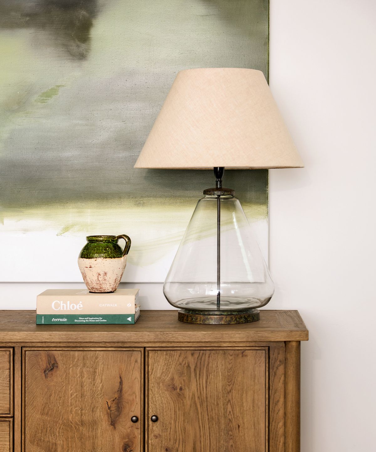 Tear Shape Glass Lampbase