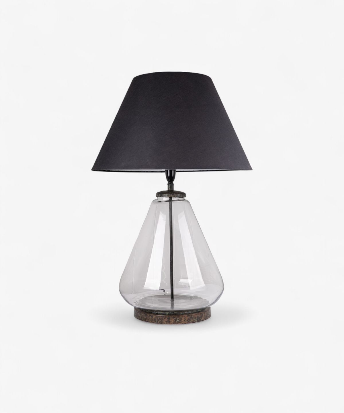 Tear Shape Glass Lampbase