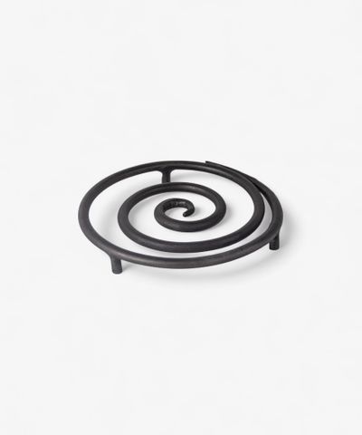Spiral Forged Trivet Black