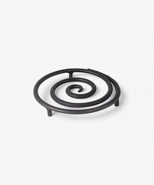 Spiral Forged Trivet Black