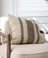 Heavy Linen Stripe Cushion Cover Olive
