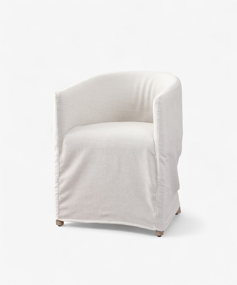 Blythe New Slip Cover Tub Chair Natural
