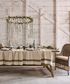 Green Selvedge Stripe Linen Tablecloth