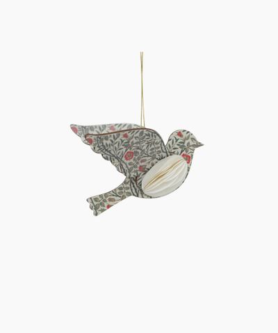 Vintage Pattern Hanging Bird Cream