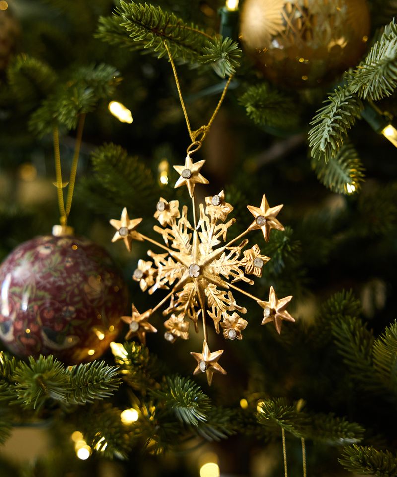Hanging Jewelled Snowflake Ornament
