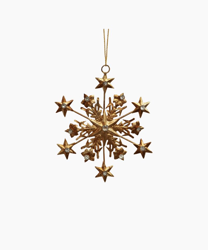 Hanging Jewelled Snowflake Ornament