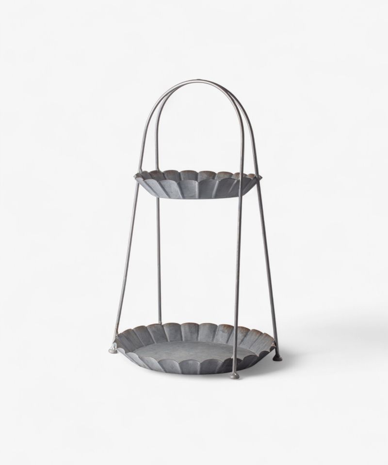 Fluted 2 Tier Sweets Tray