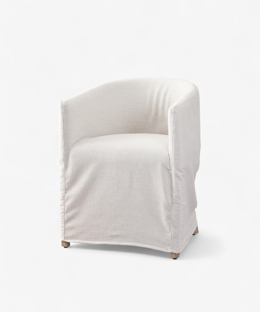 Blythe Slip Cover Tub Chair Natural