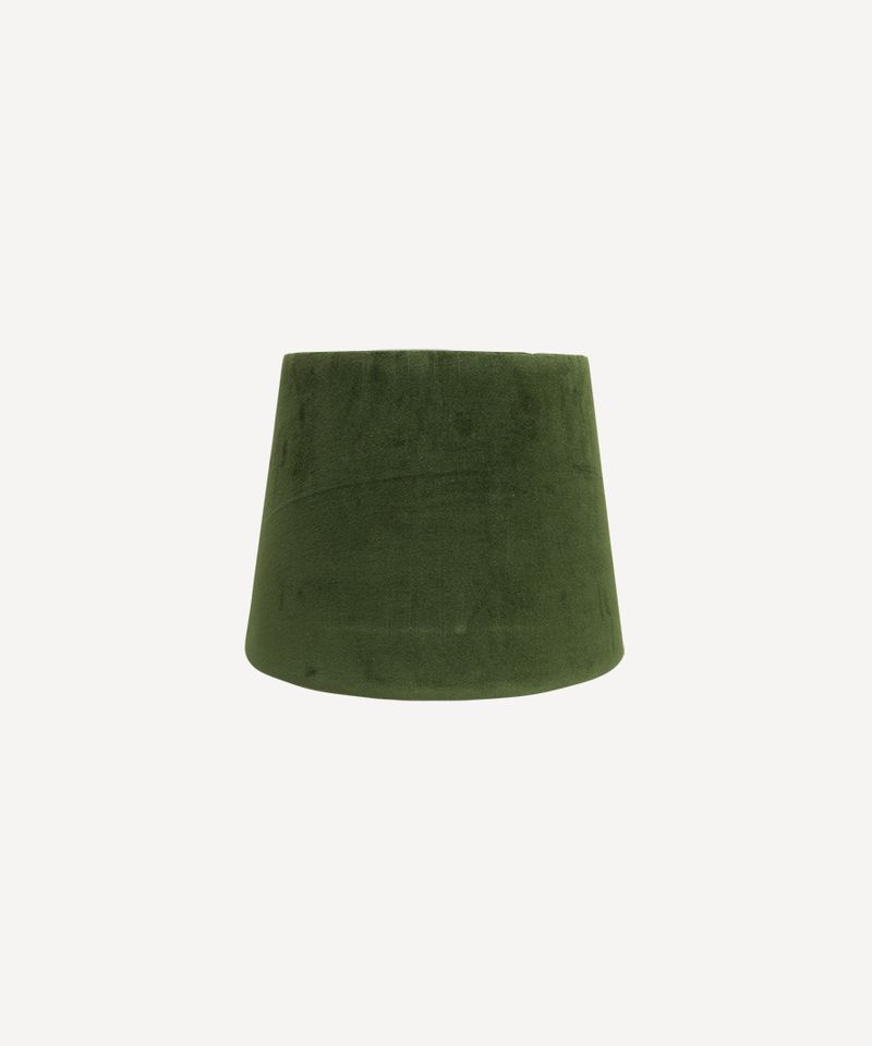Tapered Drum Velvet Shade Olive 20cm