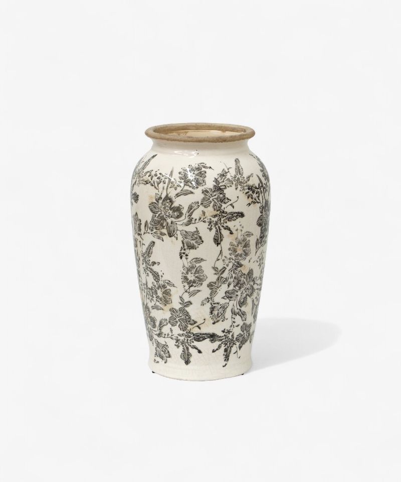 Black Floral Vase Small