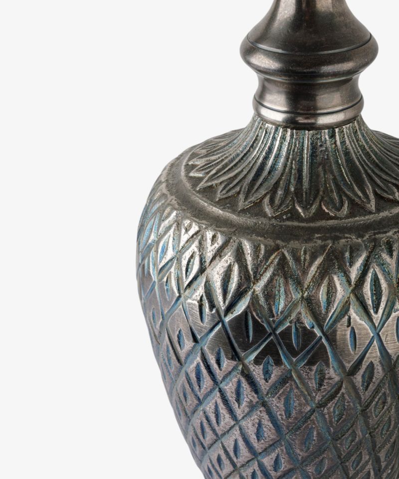 Finial Antique Silver Lampbase