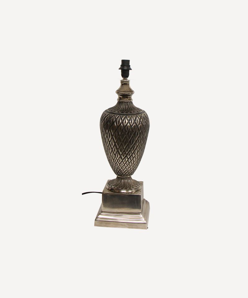 Finial Antique Silver Lampbase