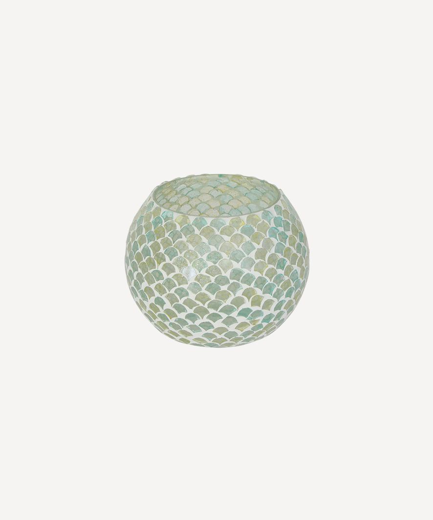 Mosiac Blue & Green Votive Small